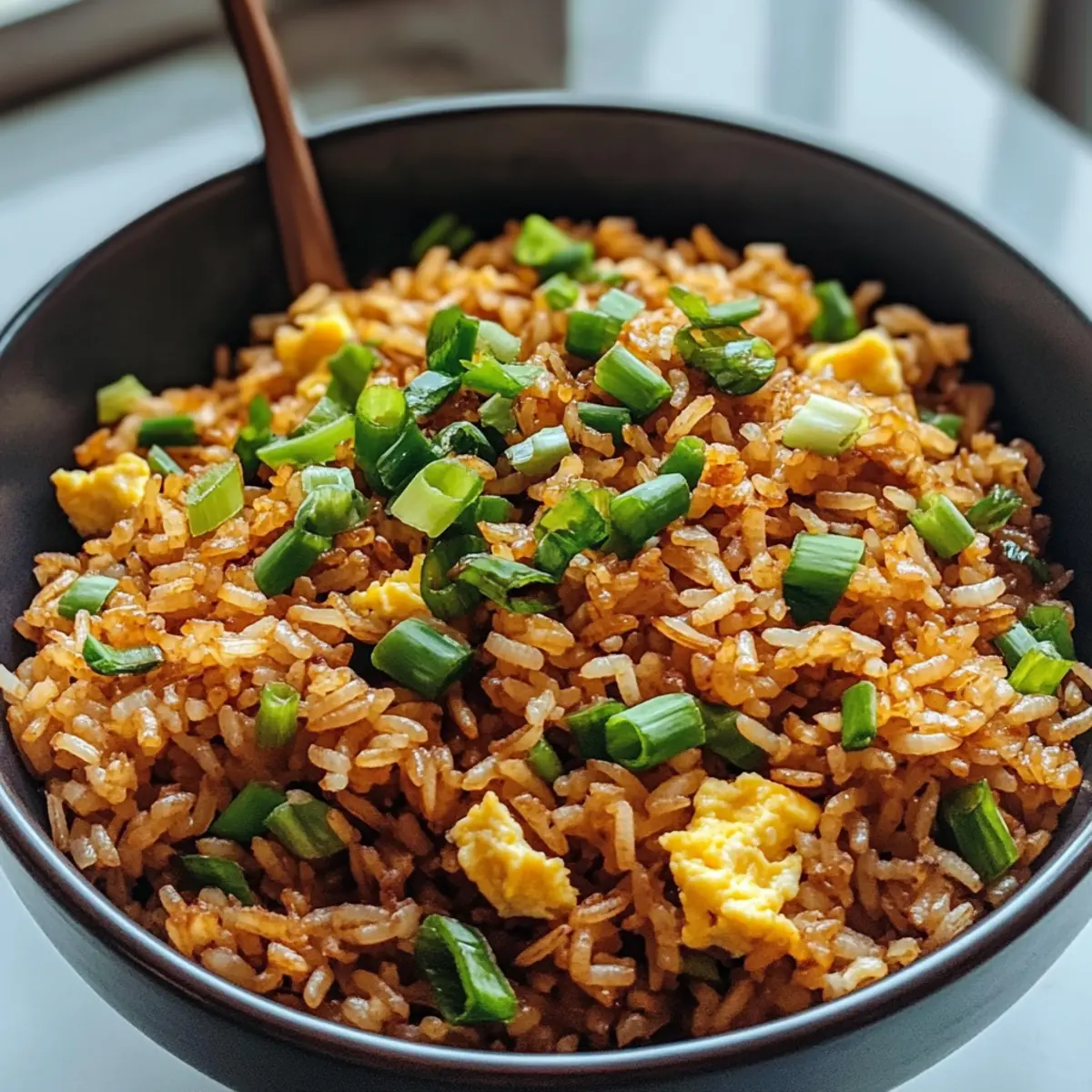 Sojasauce gebratener Reis in 10 Minuten zubereiten